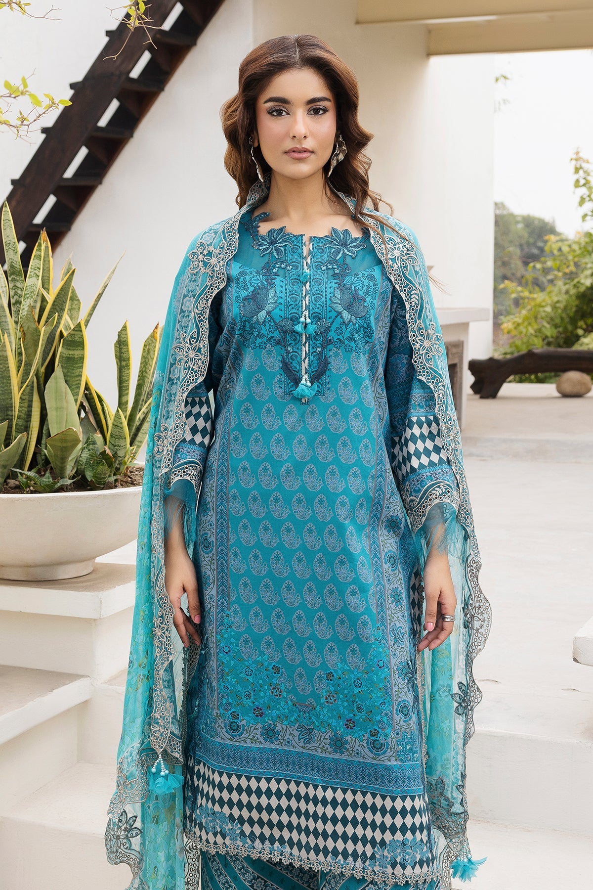 3-PC Unstitched Embroidered Lawn Collection CC6-24