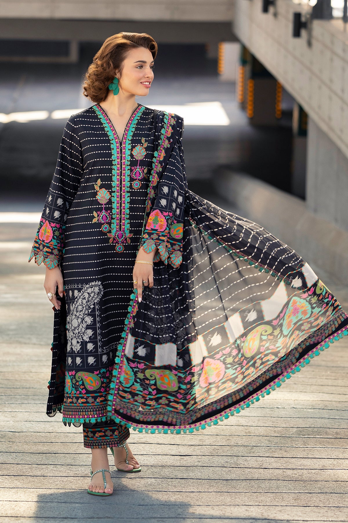 3-PC Unstitched Embroidered Lawn Collection  AN6-9