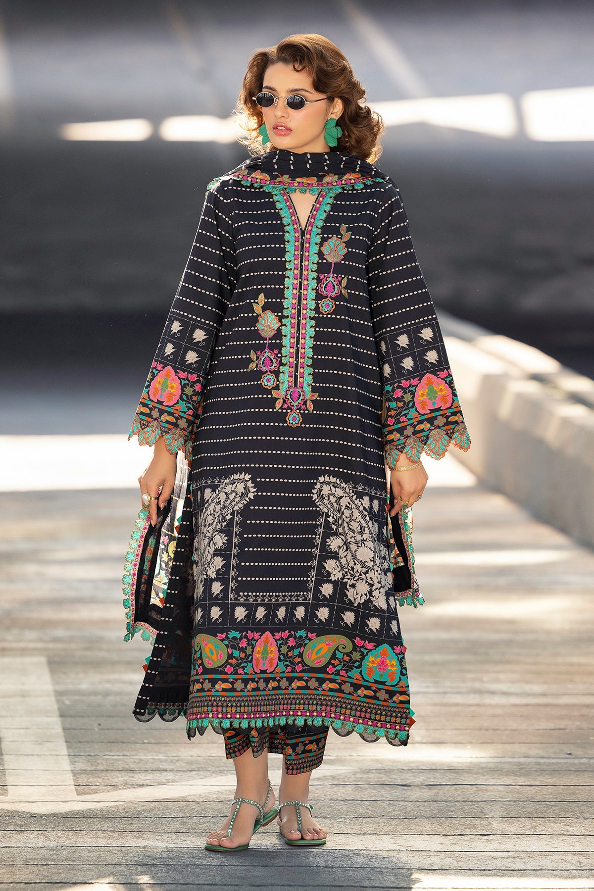 3-PC Unstitched Embroidered Lawn Collection  AN6-9