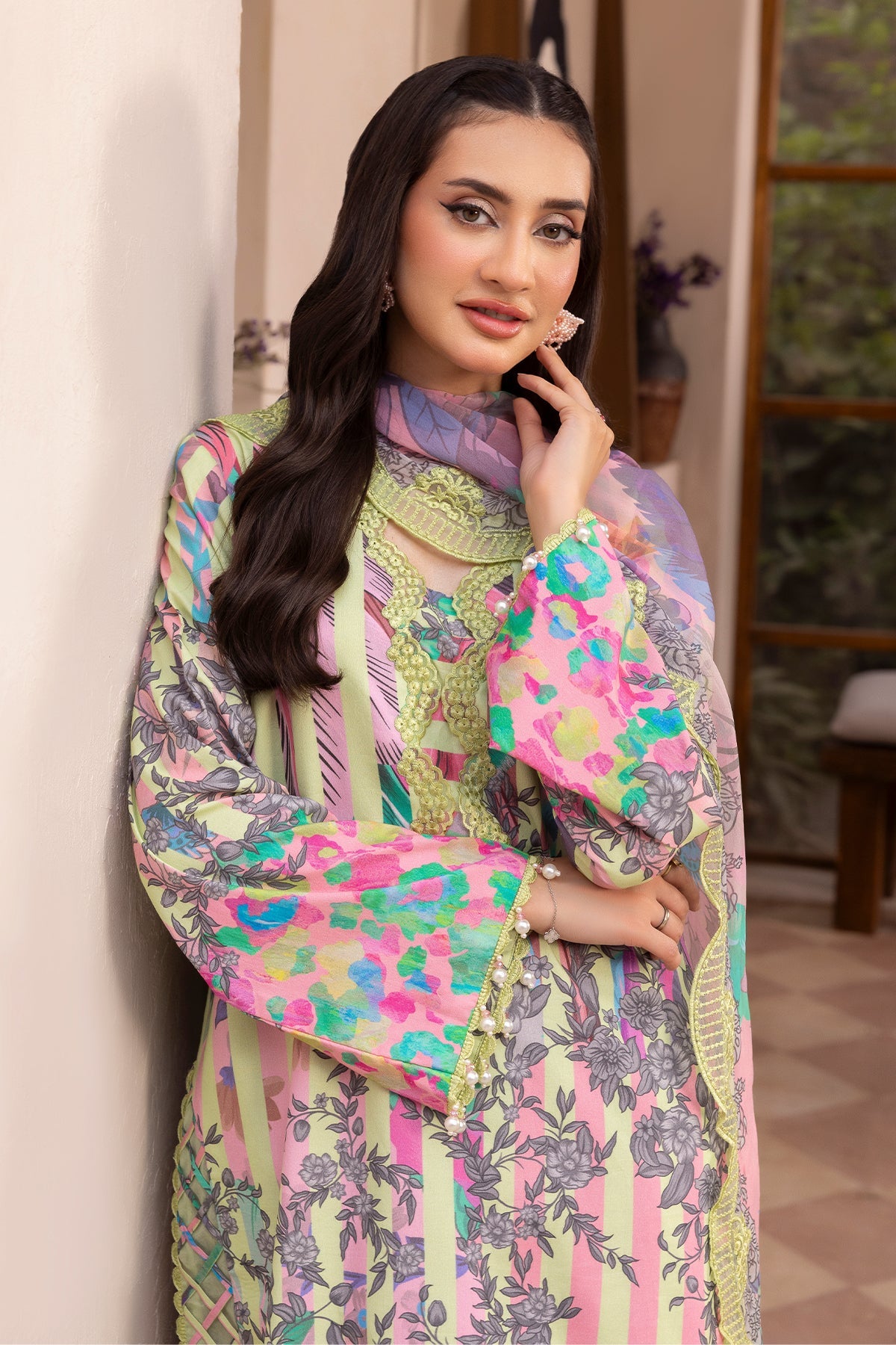 3-PC Unstitched Embroidered Lawn CH6-16
