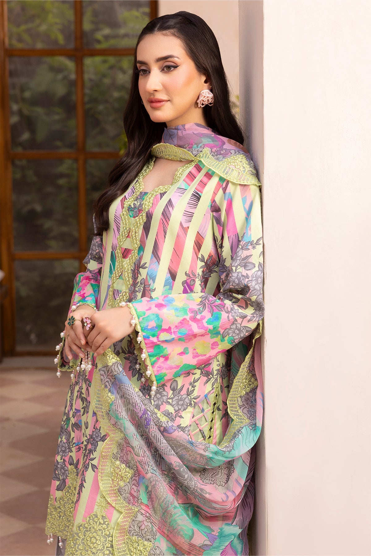 3-PC Unstitched Embroidered Lawn CH6-16