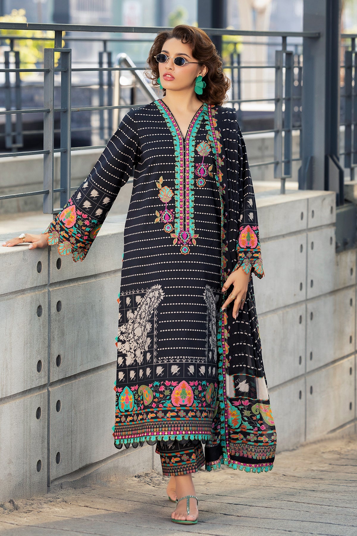 3-PC Unstitched Embroidered Lawn Collection  AN6-9