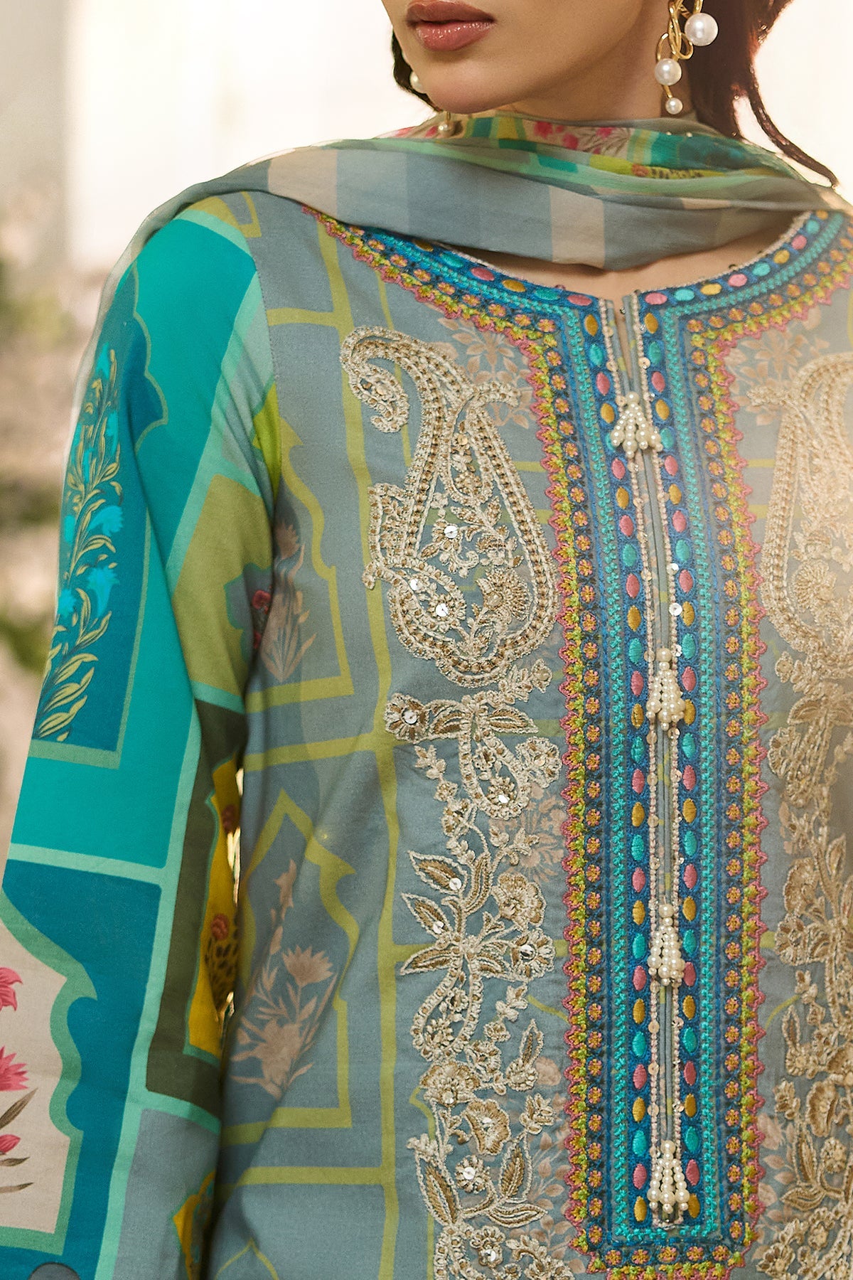 3-PC Unstitched Embroidered Lawn Collection CSN6-13