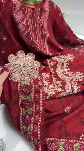 Rs 11500 Aneelas Stitched Linen Print Emb 3pc Viscose Duppata [VC-26-20-A] [Est Dispatch Time 2 Months]