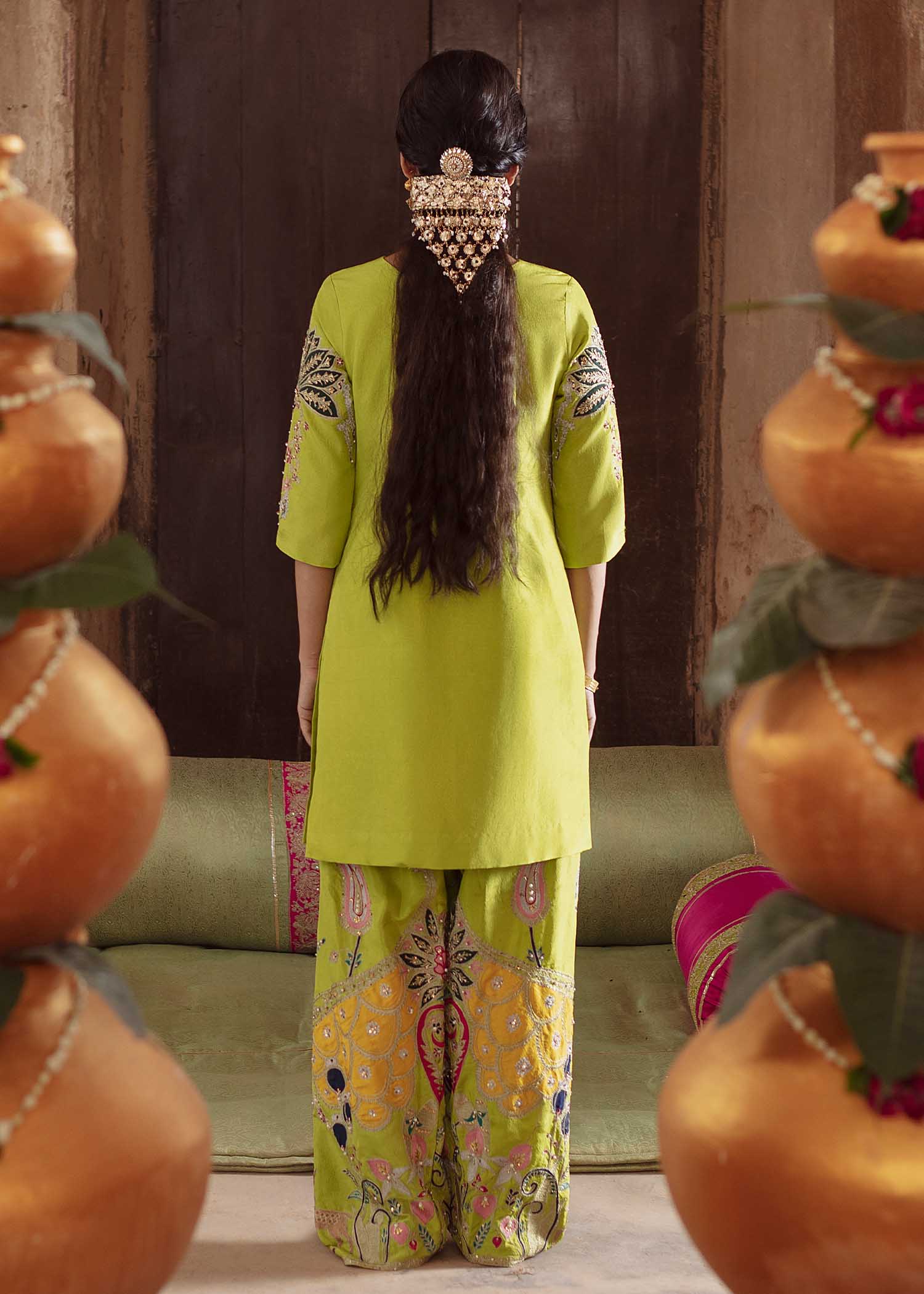 Maria B. Couture Mustard Yellow MC-021