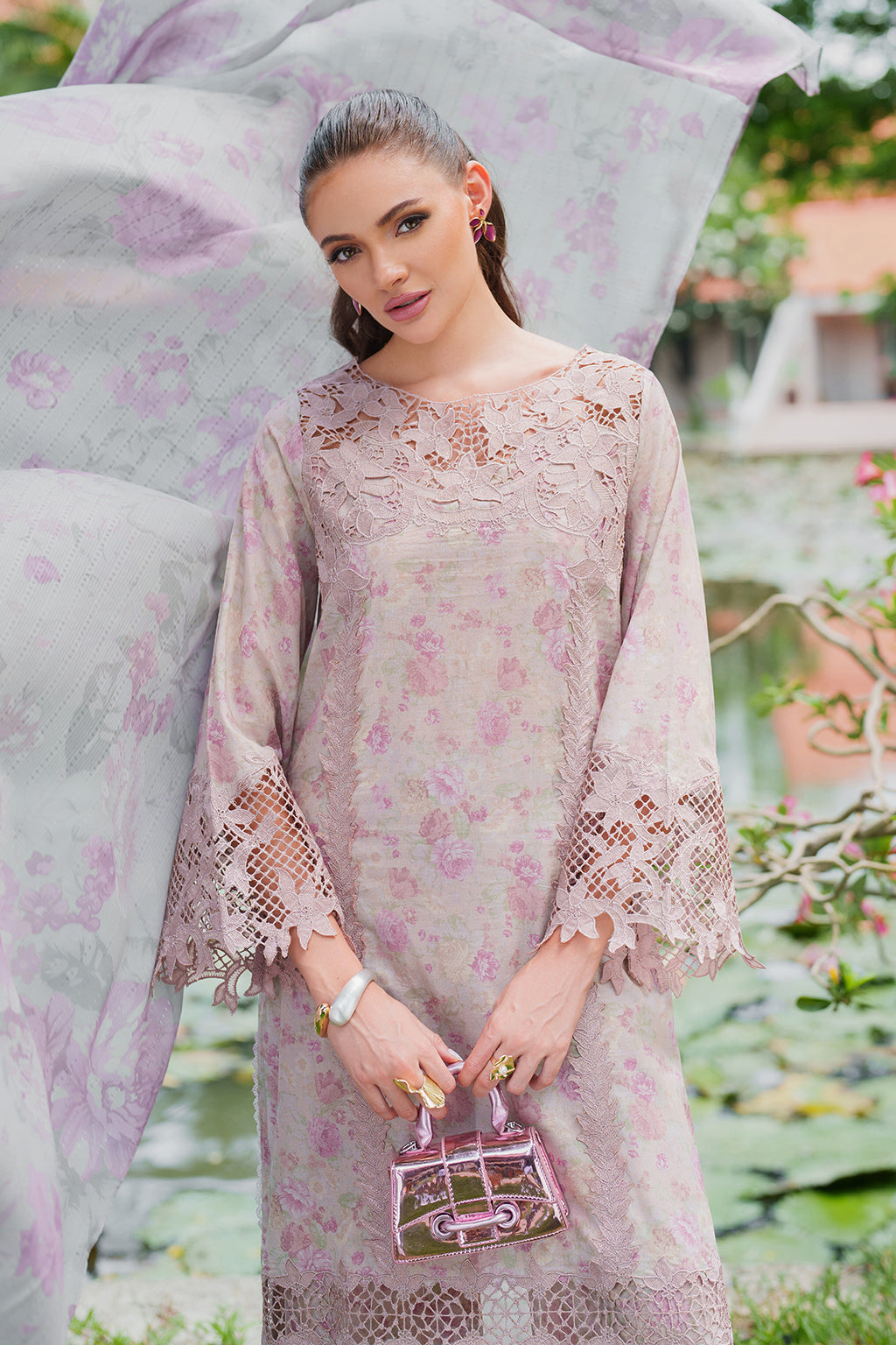 UE-505  Embroidered  Lawn