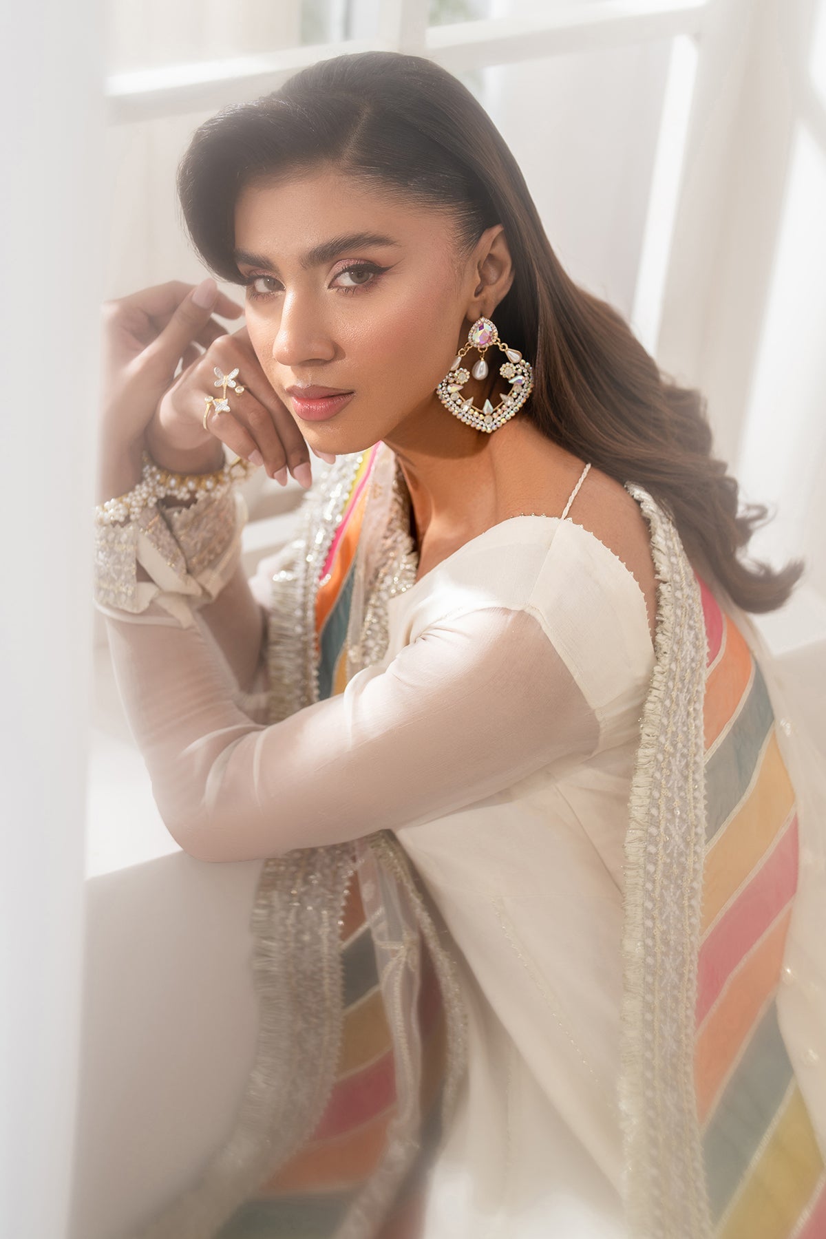 EMBROIDERED CHIFFON PR-1098