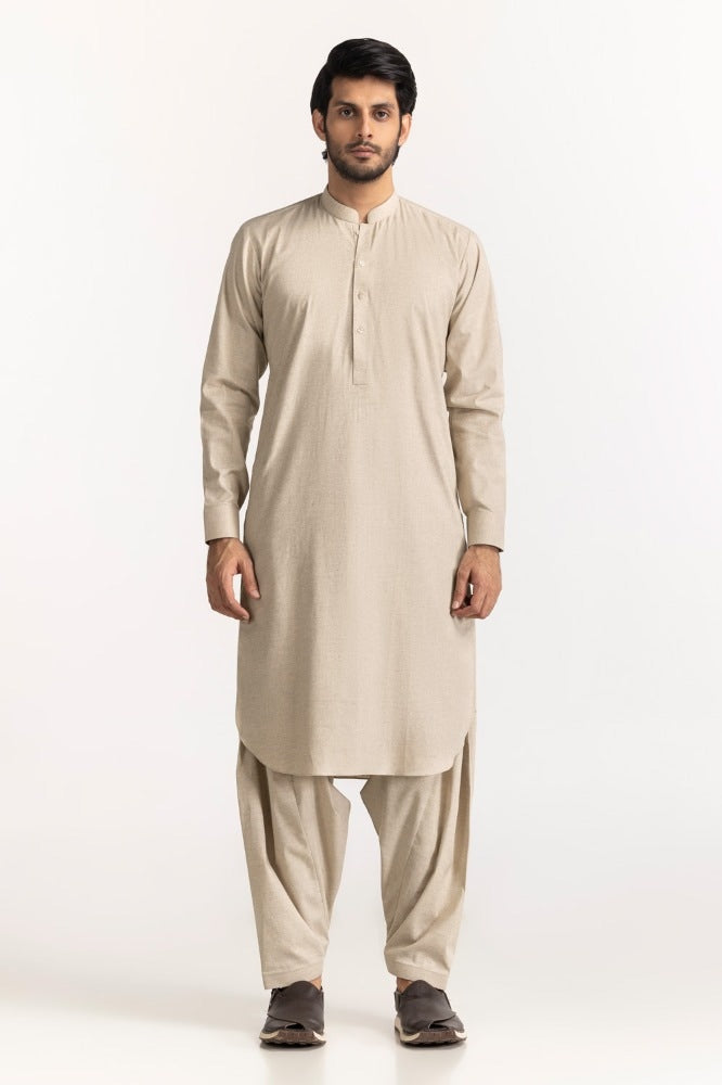 Karandi Cotton Unstitched Fabric Blended-Lf