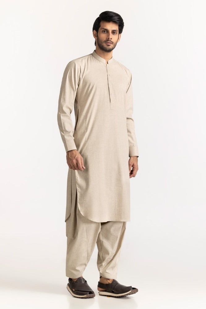Karandi Cotton Unstitched Fabric Blended-Lf