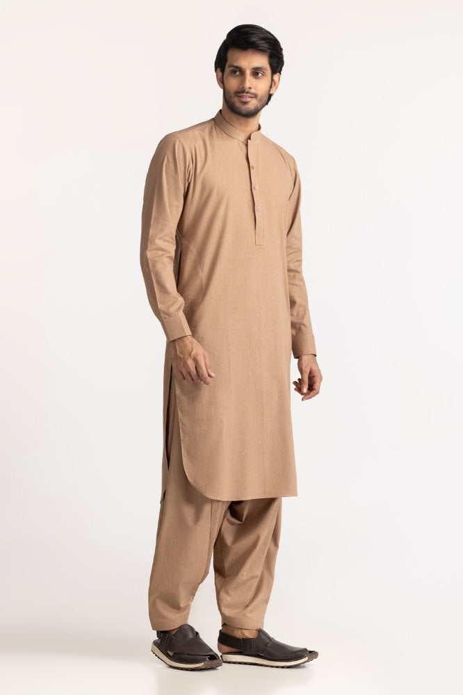 Karandi Cotton Unstitched Fabric Blended-Lf