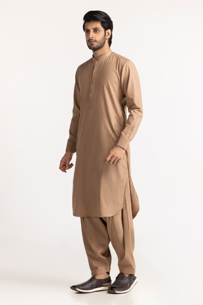Karandi Cotton Unstitched Fabric Blended-Lf
