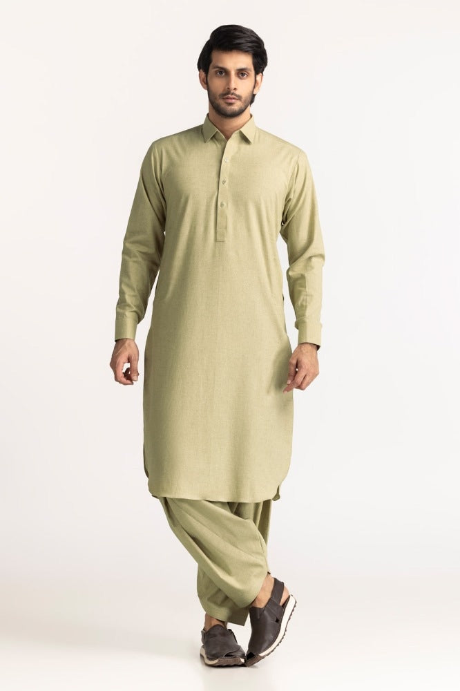 Karandi Cotton Unstitched Fabric Blended-Lf