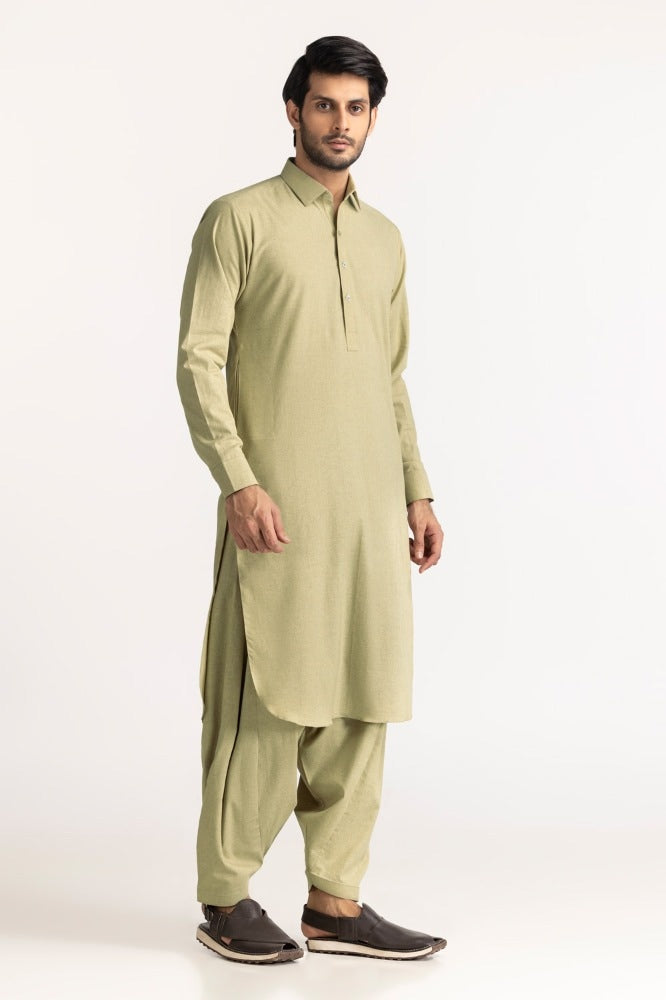 Karandi Cotton Unstitched Fabric Blended-Lf