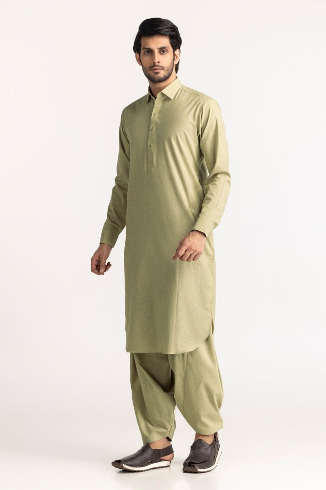 Karandi Cotton Unstitched Fabric Blended-Lf