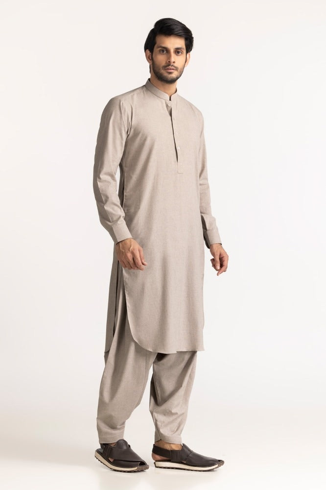 Karandi Cotton Unstitched Fabric Blended-Lf