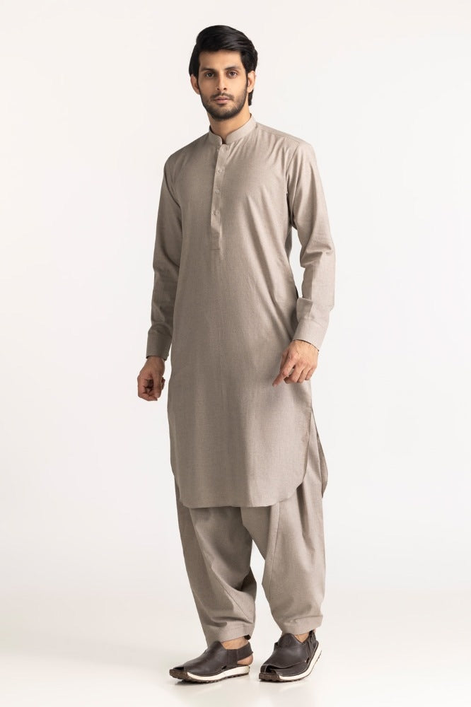 Karandi Cotton Unstitched Fabric Blended-Lf