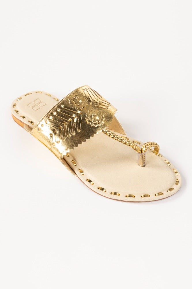 Beige Kolhapuri