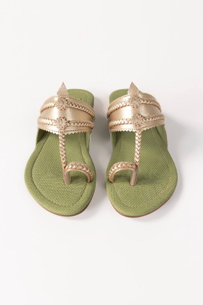 Beige Ladies Kolhapuri