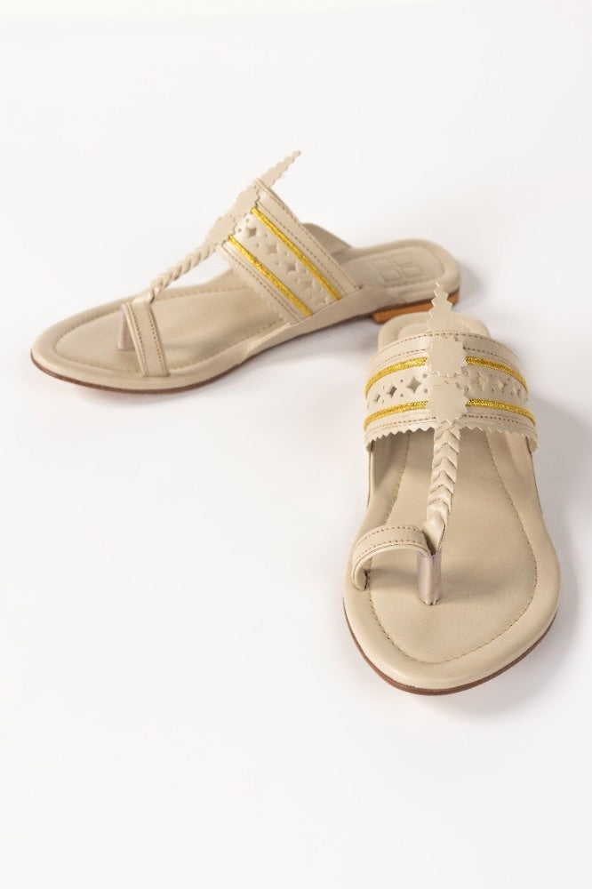 Beige Kolhapuri