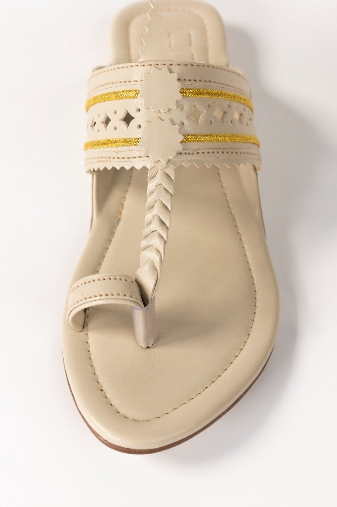 Beige Kolhapuri