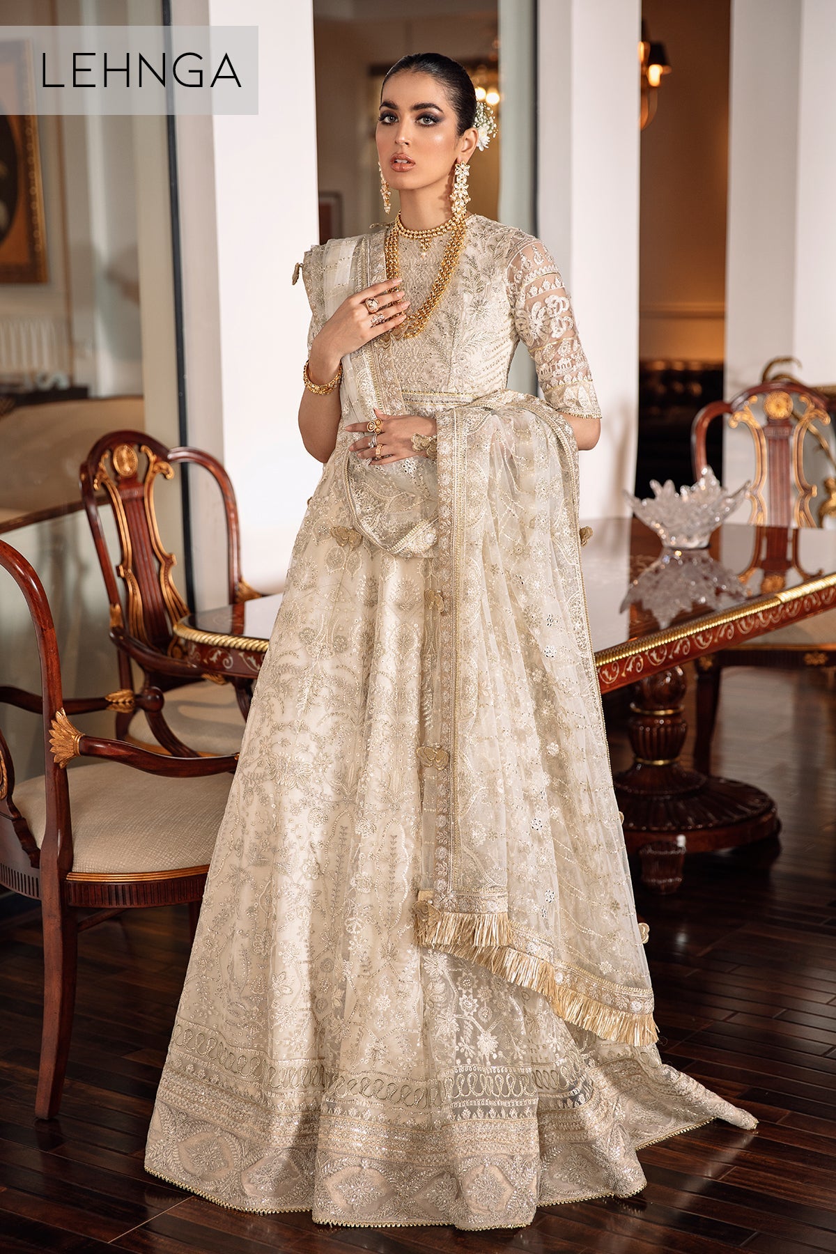 EMBROIDERED NET CH09-05 STITCHED