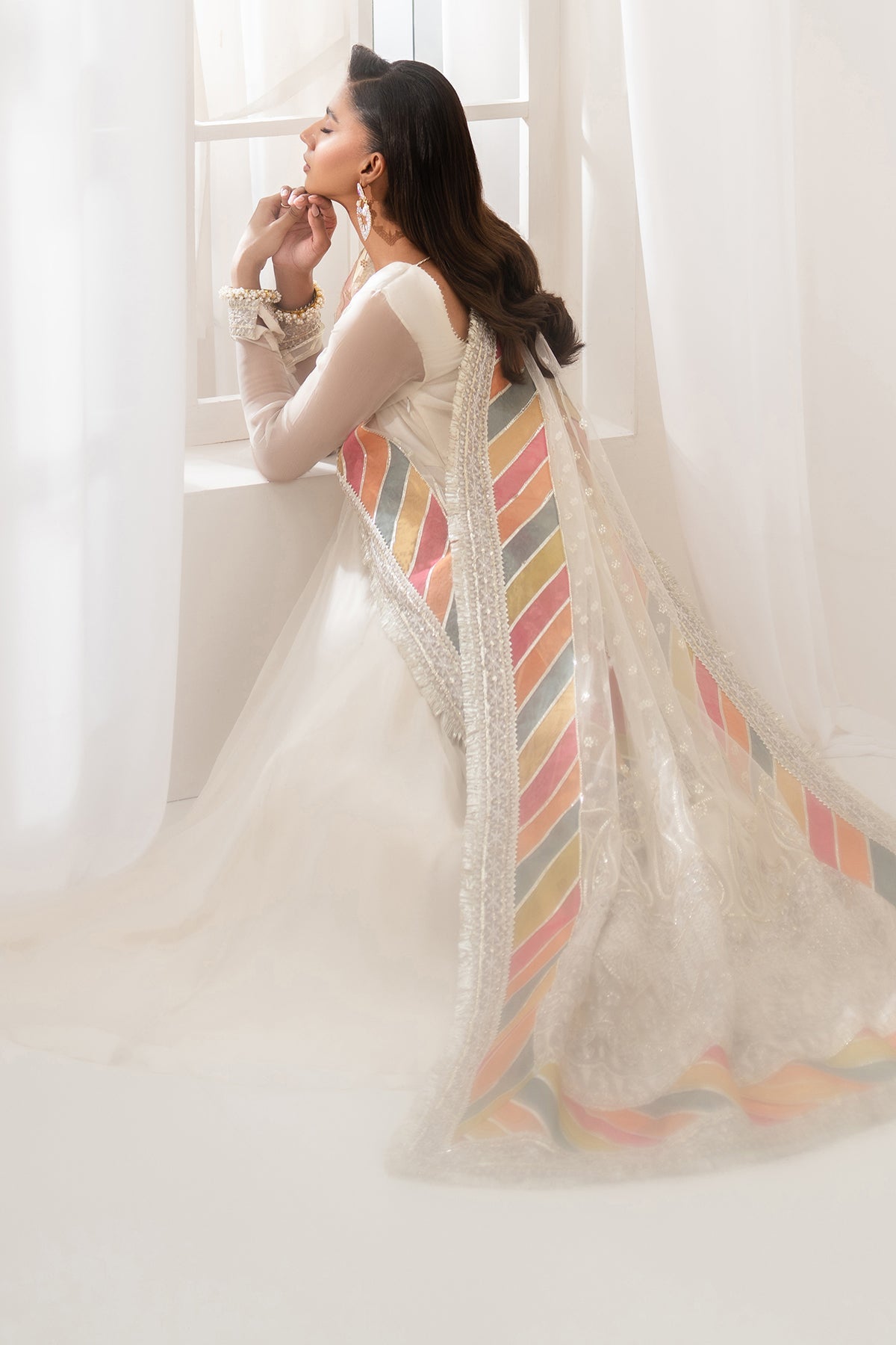 EMBROIDERED CHIFFON PR-1098