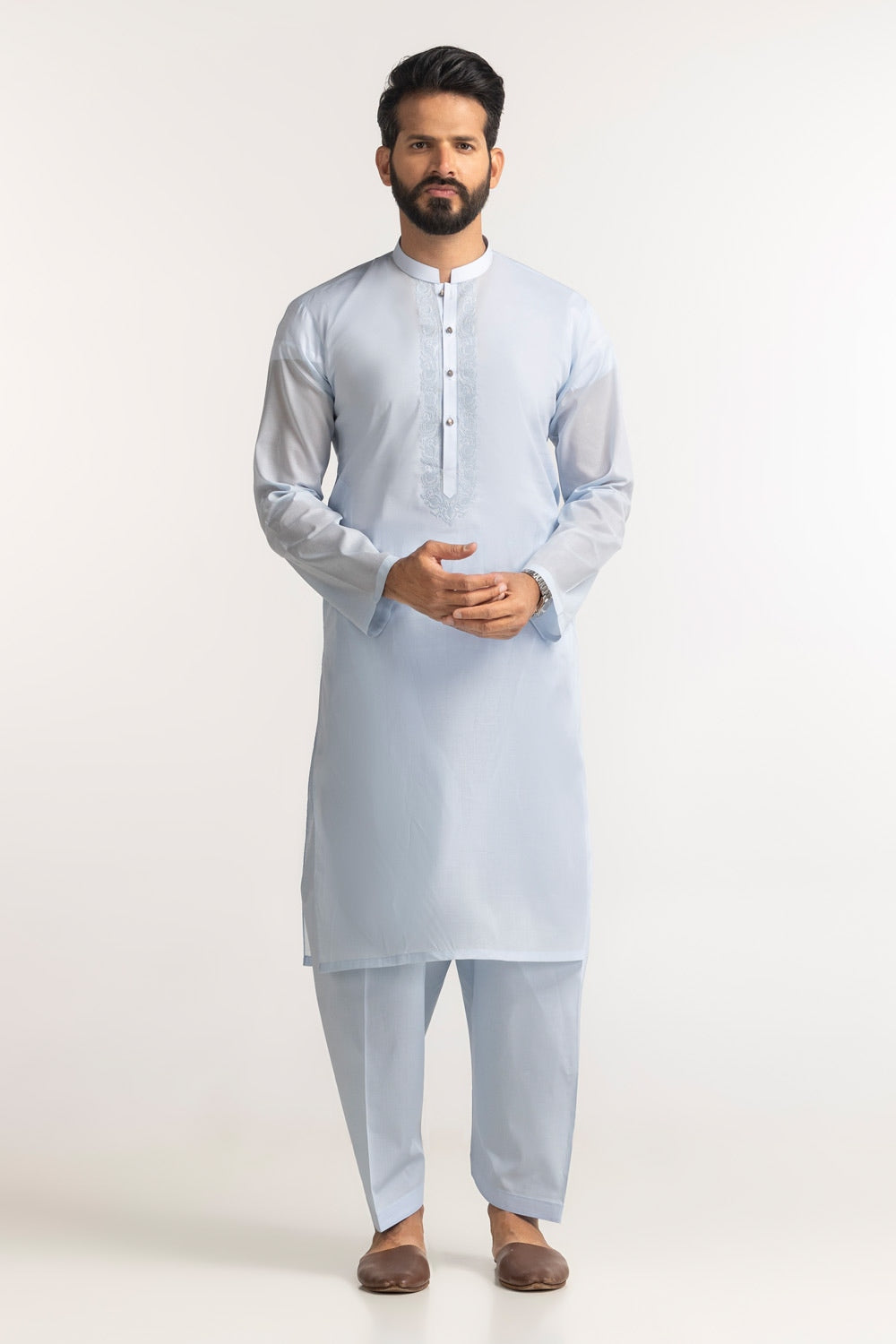 Embroidered Collection Fd C001 Unstitched Fabric Cotton With Gift Box
