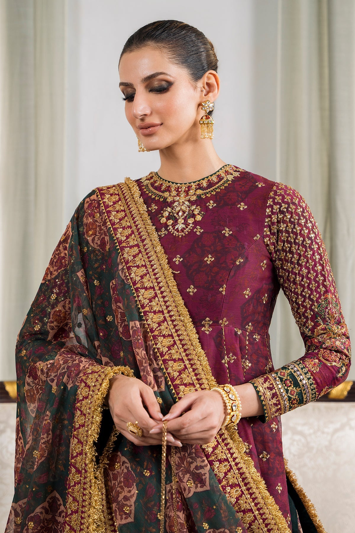 Embroidered Chiffon Ch12-03 Stitched