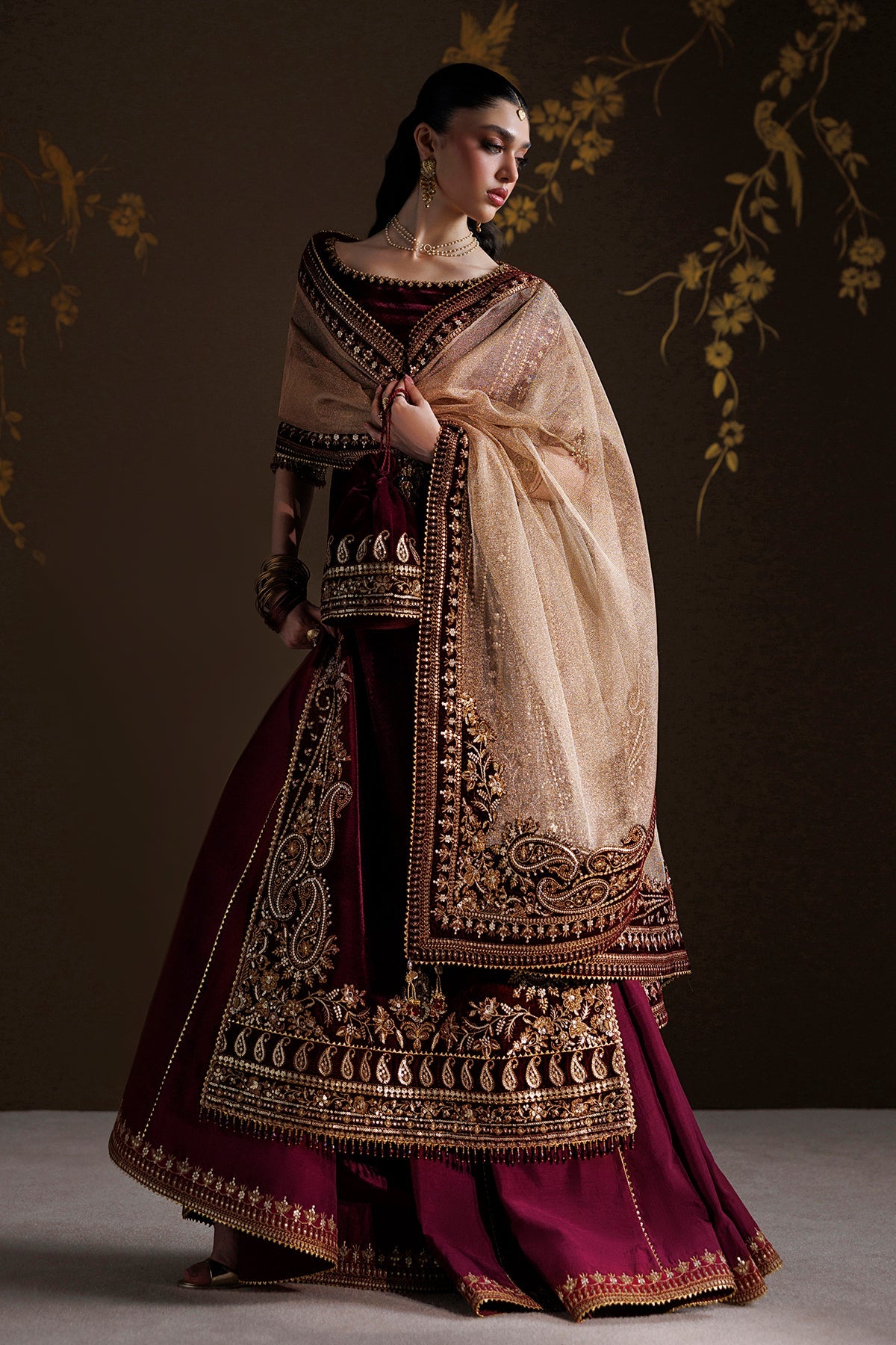 EMBROIDERED VELVET UF-4548