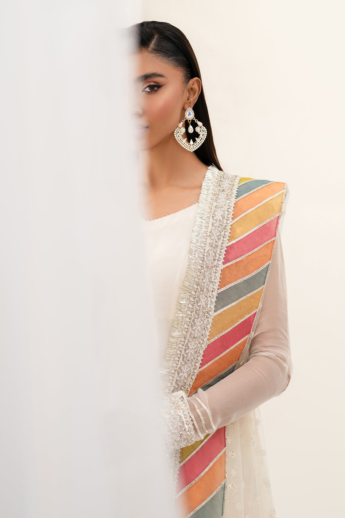 EMBROIDERED CHIFFON PR-1098