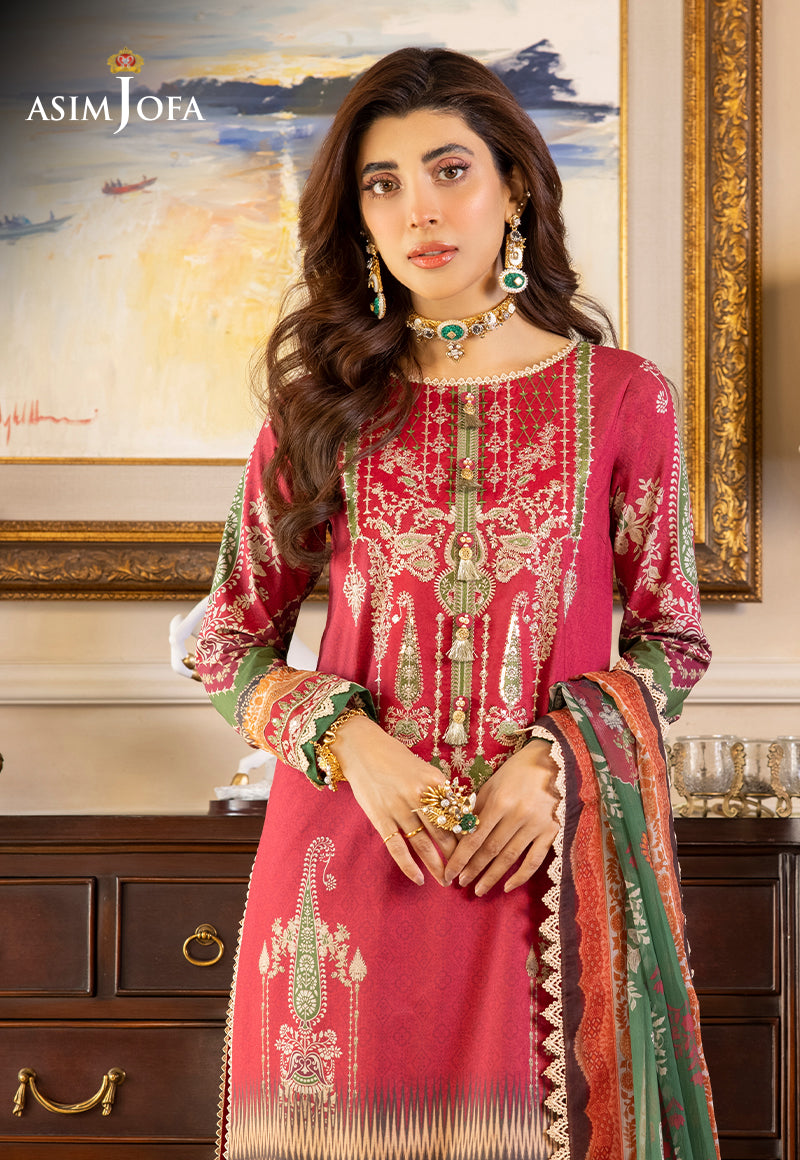 AJS-26 EMBROIDERED LAWN 3 PCS