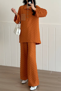 Mallorca Texture Suit with Statement Pocket