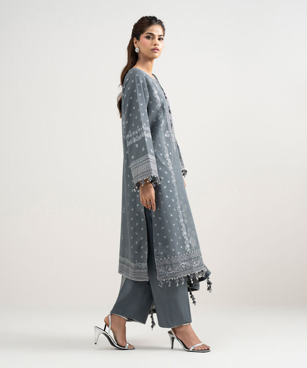 3 Piece - Embroidered Jacquard Suit