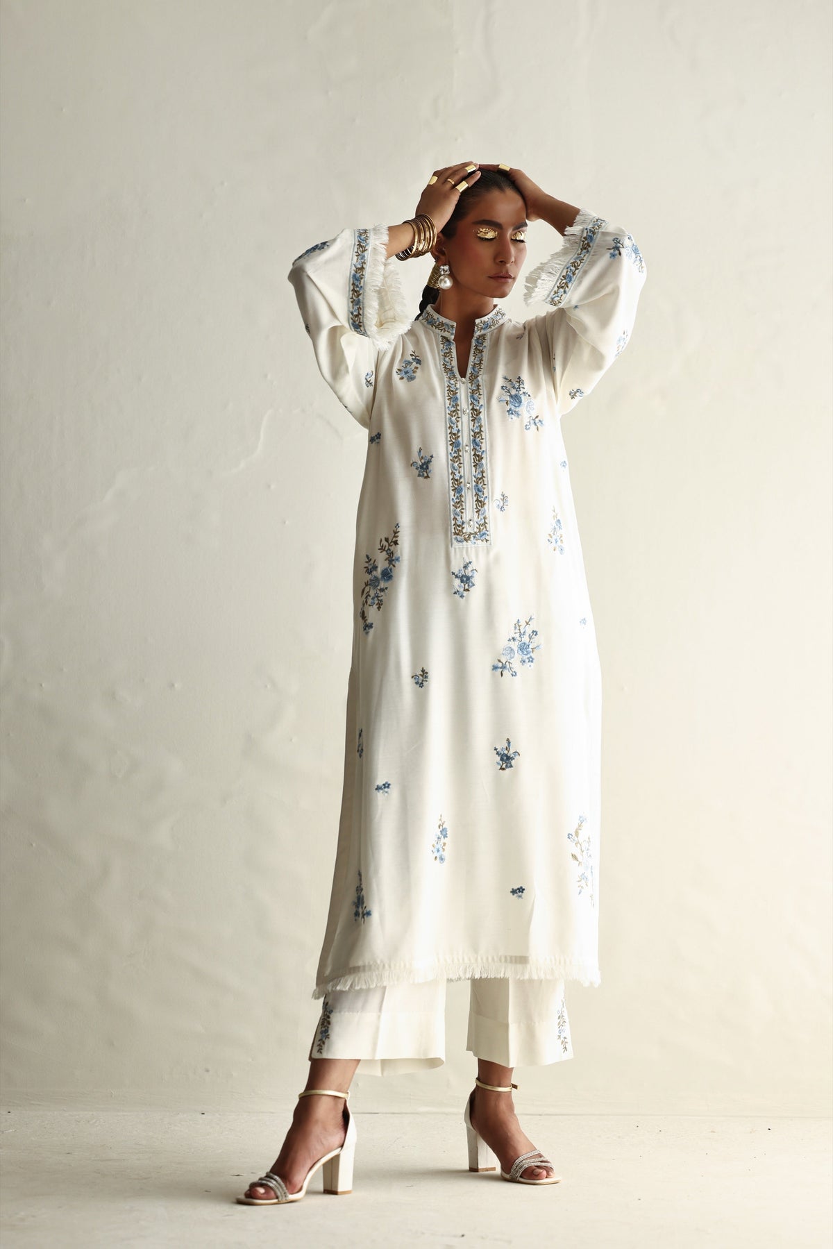 Blue Rose - Ivory Shirt