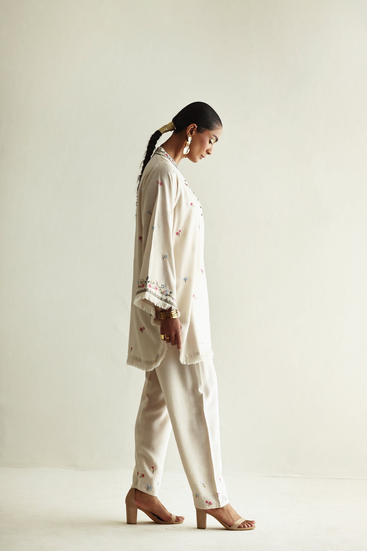 Floral Whisper - Ivory Pant