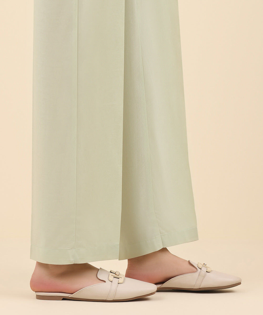 Solid Cambric Straight Pants