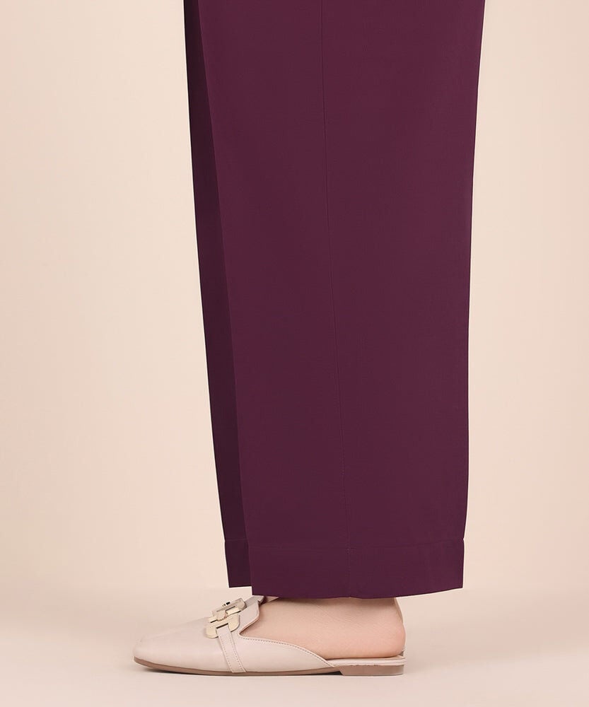Solid Cambric Straight Pants