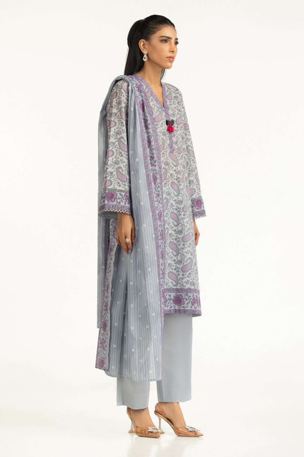 3Pc Lawn Printed Suit