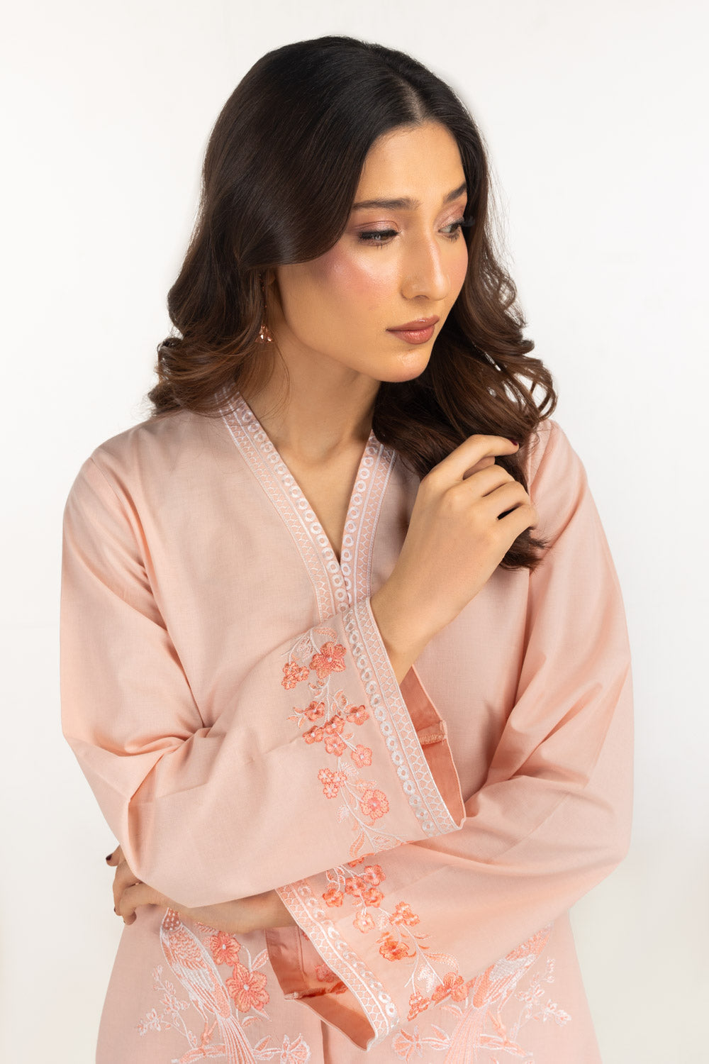 3PC Cambric Embroidered Suit