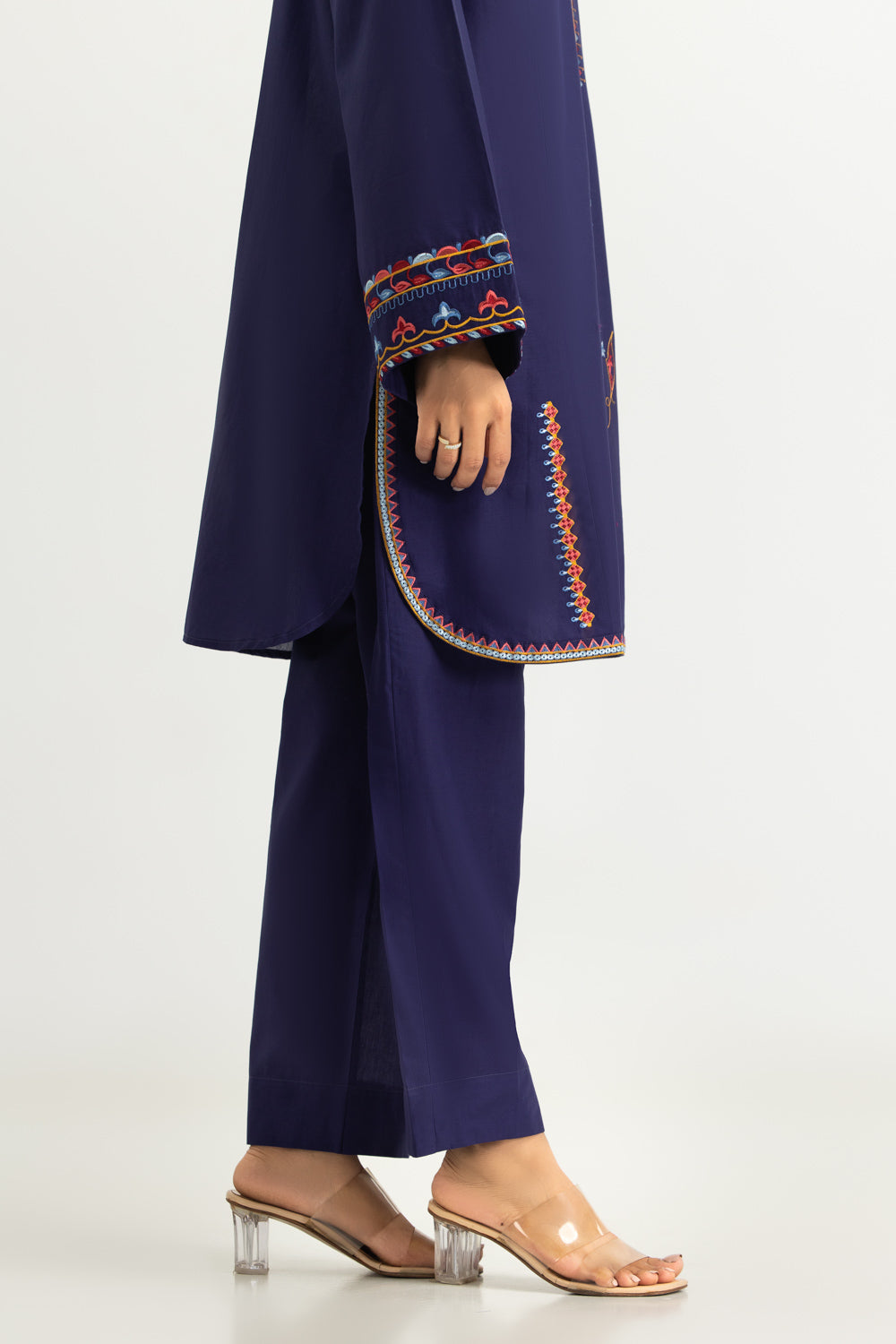 3PC Cambric Embroidered Suit