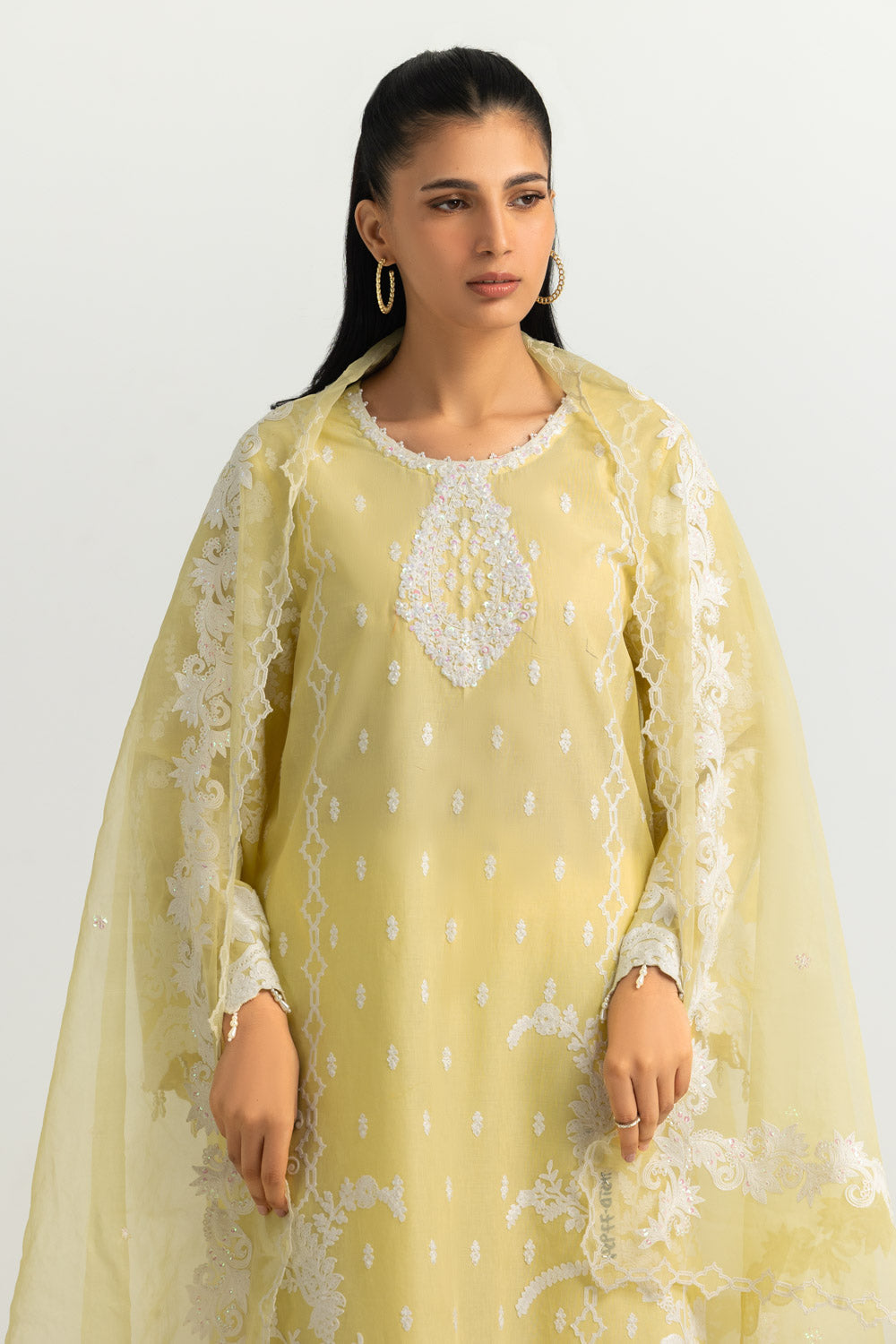 3PC Cambric Embroidered Suit