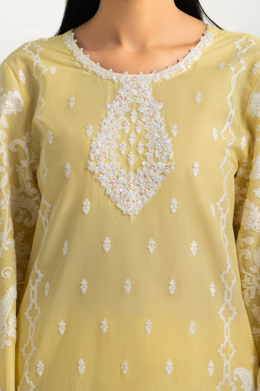 3PC Cambric Embroidered Suit