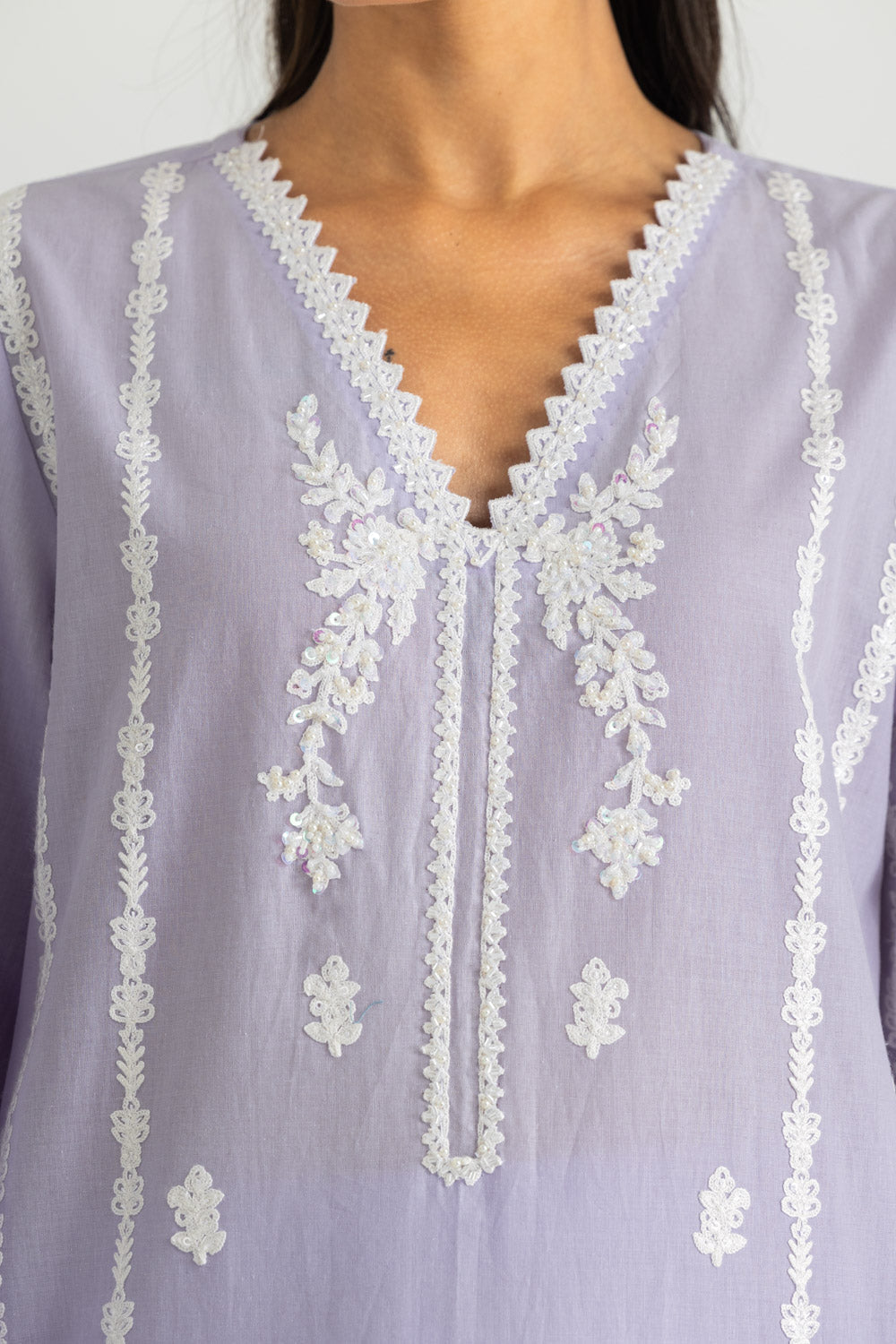 3PC Cambric Embroidered Suit