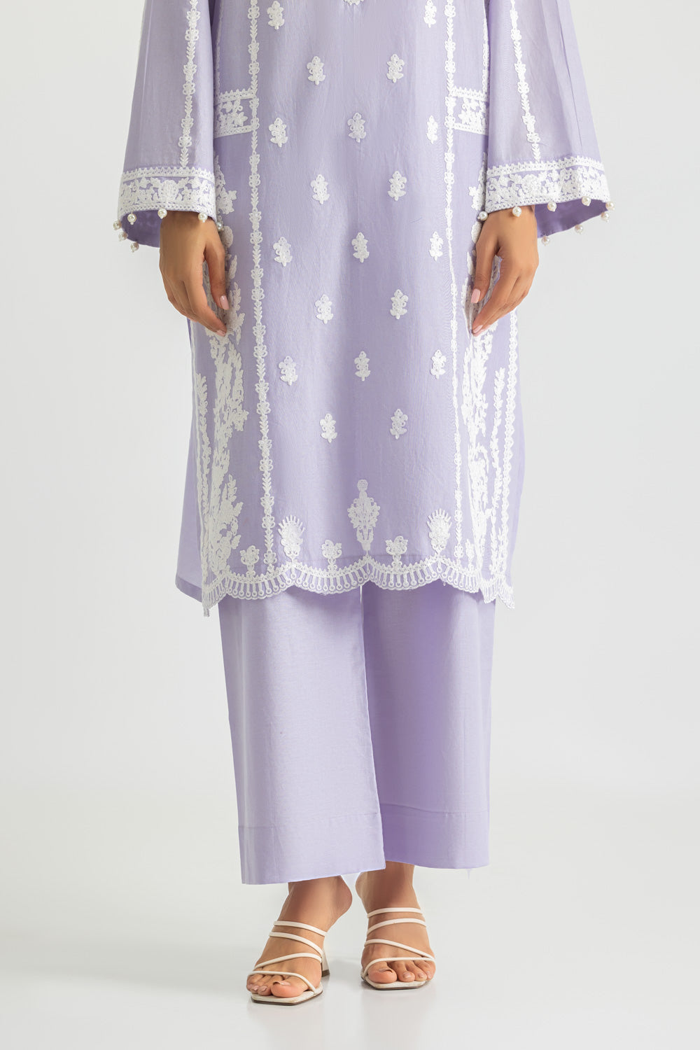 3PC Cambric Embroidered Suit