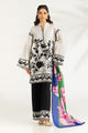 3Pc Cambric Embroidered Suit With Scarf
