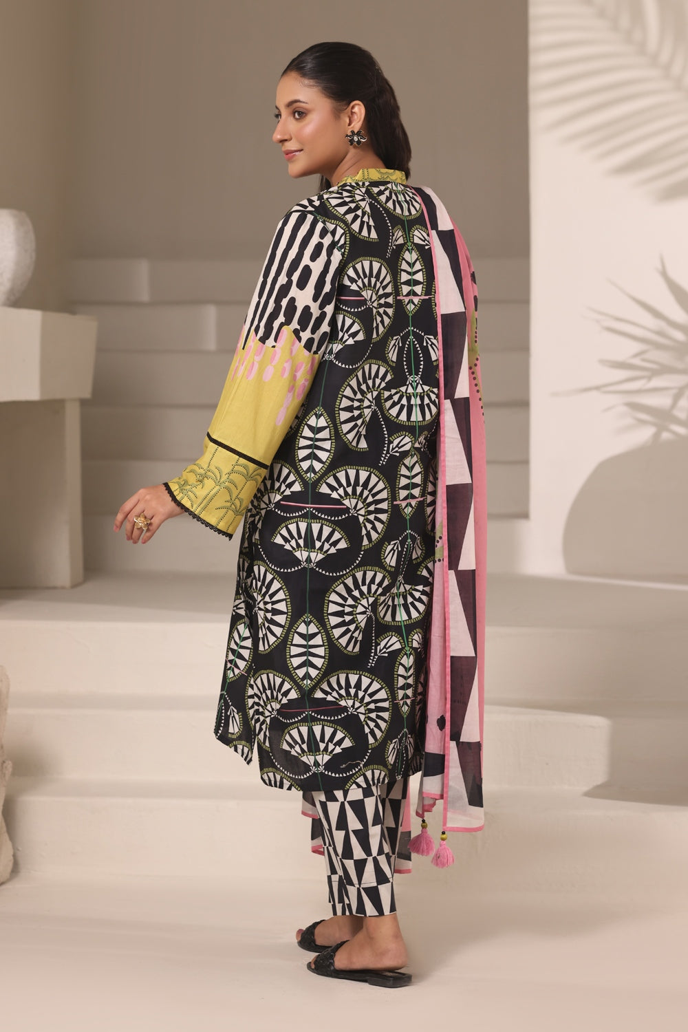 3PC Cambric Printed Suit