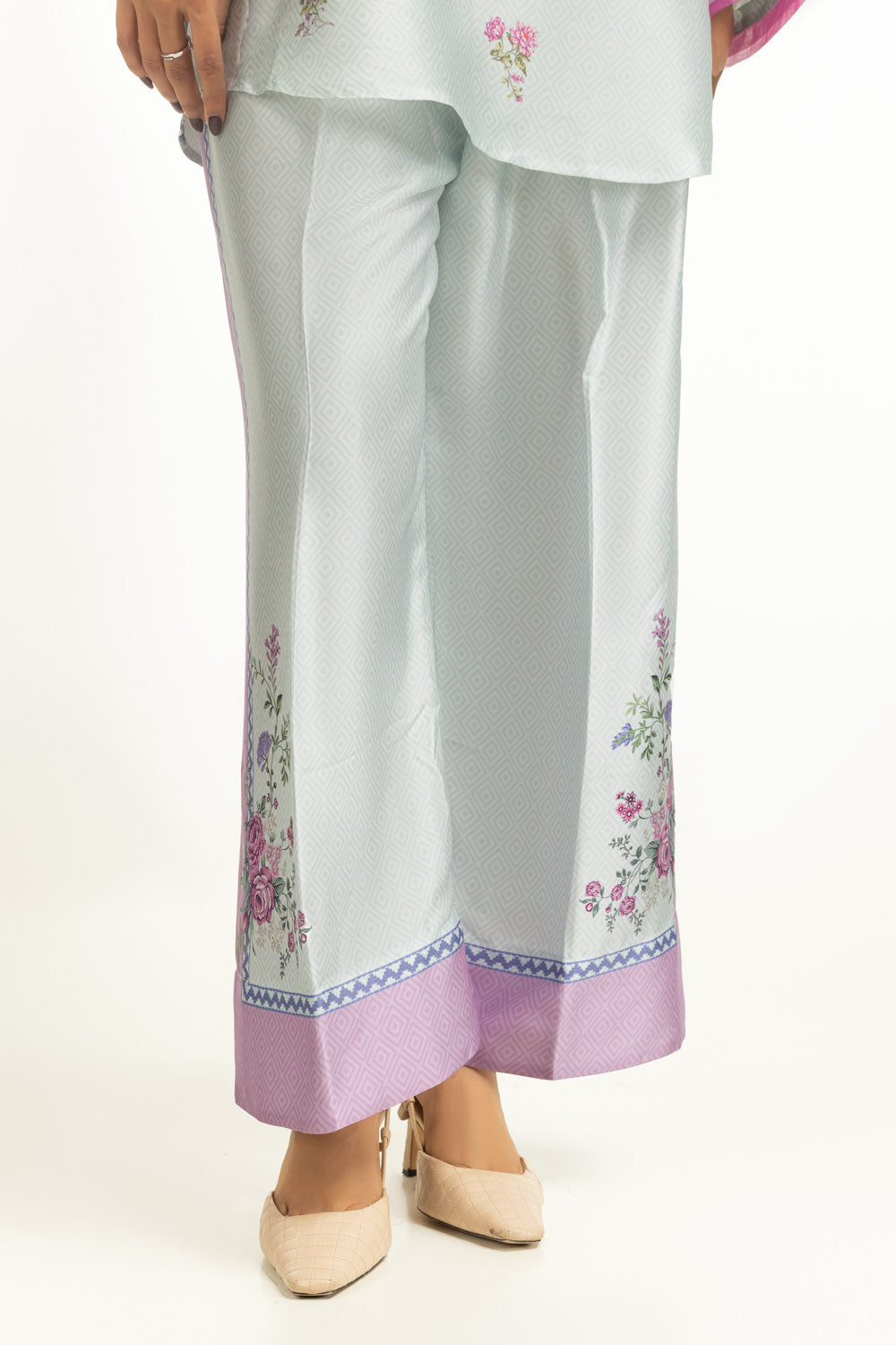 3PC Charmeuse Silk Printed Suit