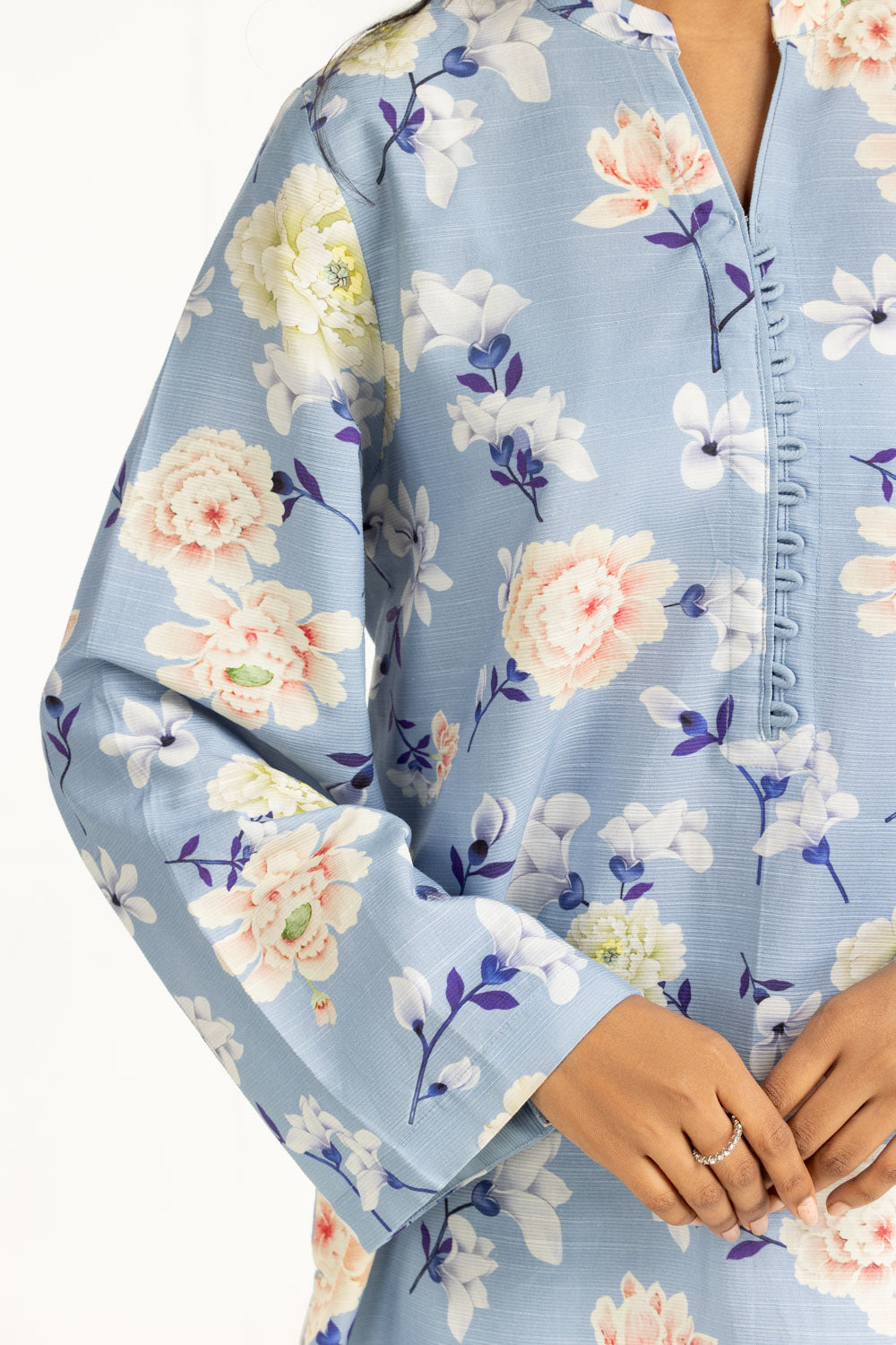 3Pc Corduroy Printed Suit