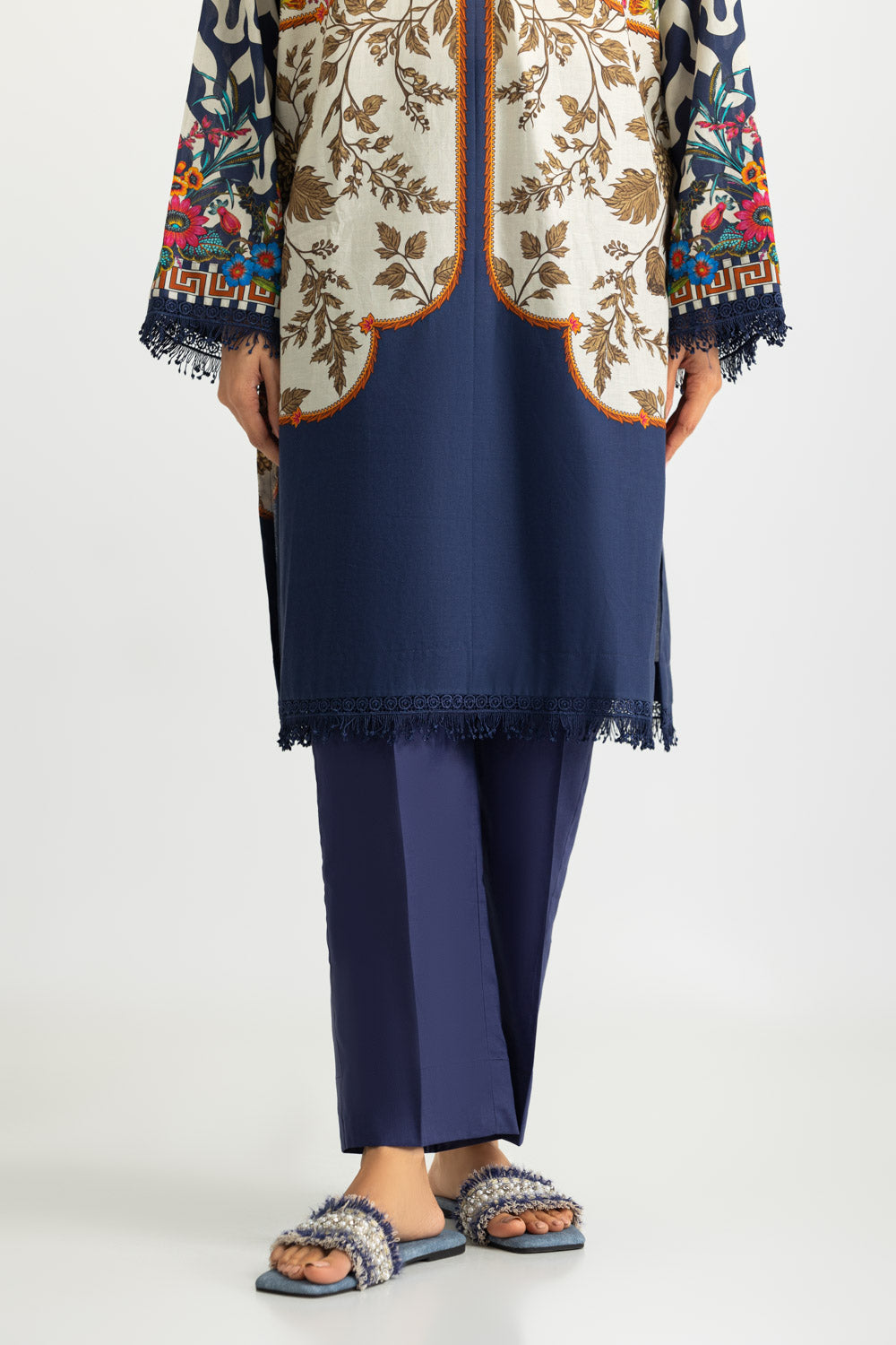 3PC Cotton Printed Suit