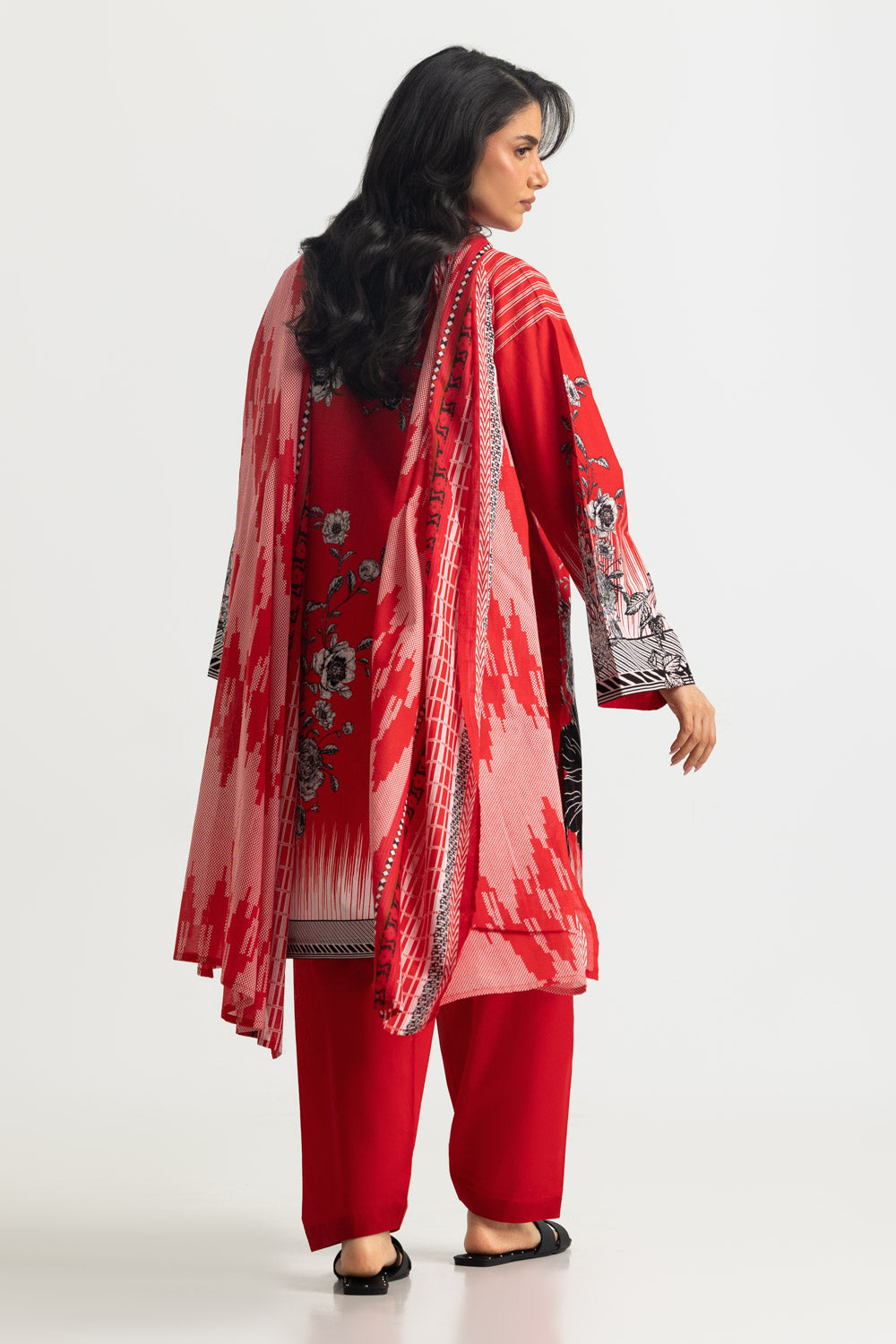 3PC Cotton Printed Suit